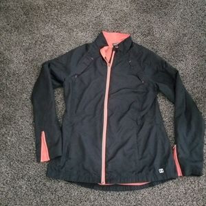 Windbreaker large womens Jacket hind athletic sports top zip up hind coat